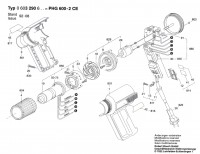 Bosch 0 603 290 603 Phg 600-2 Ce Hot Air Gun 230 V / Eu Spare Parts